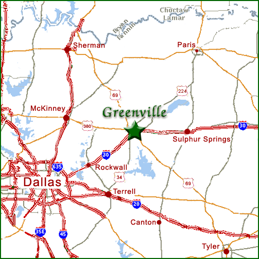 N.E. Texas map